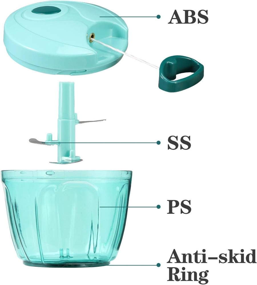 Time-Saving 650ml Manual String Chopper: Perfect for Vegetables, Fruits & Nuts