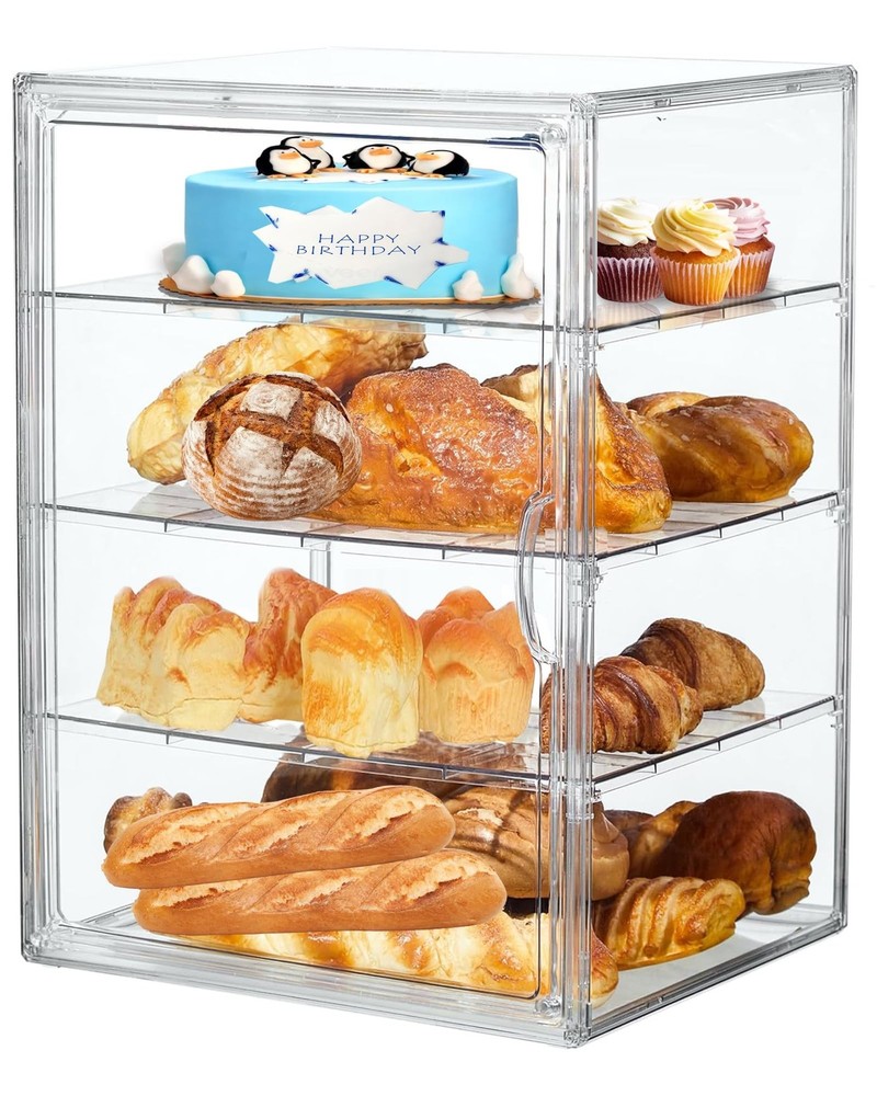 Bread Box,Large Bread Boxs for Kitchen Countertop - 4 Layers Adjustable Bread...