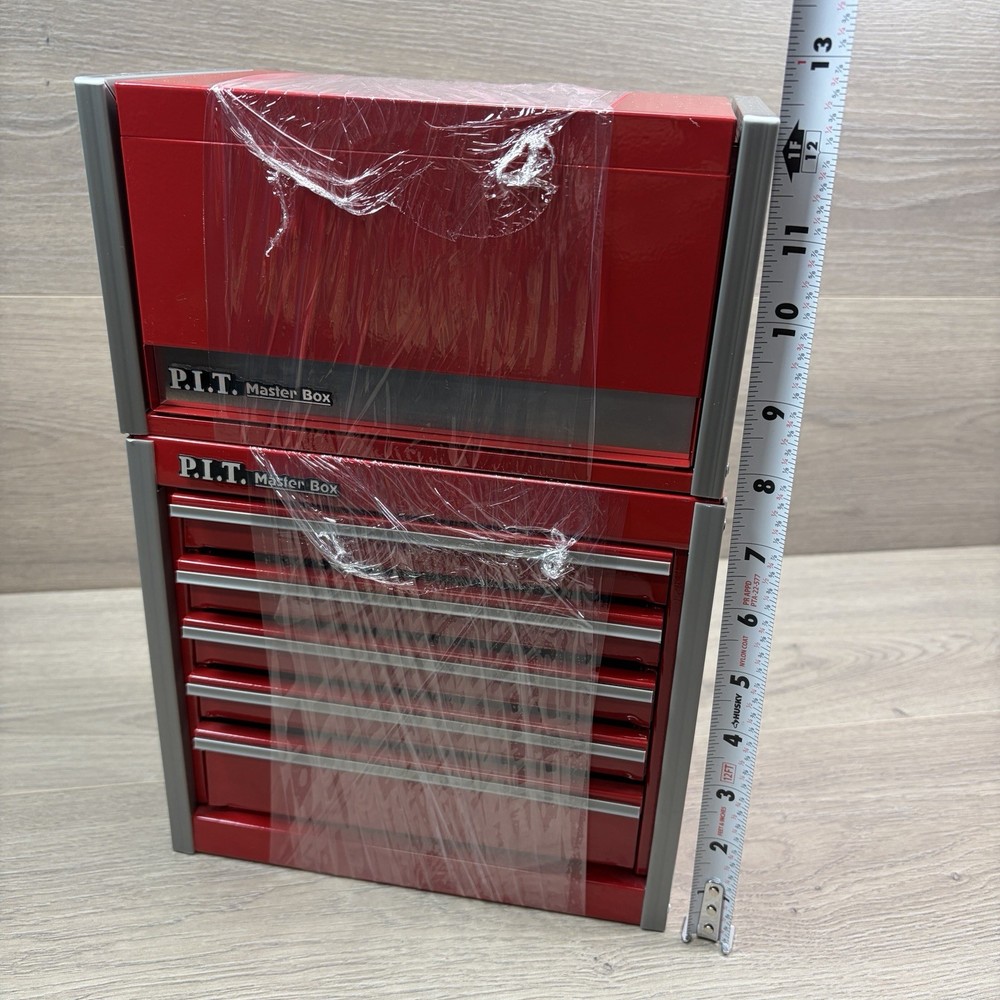 P.I.T. Master Box Mini Toolbox 2 Piece - Red