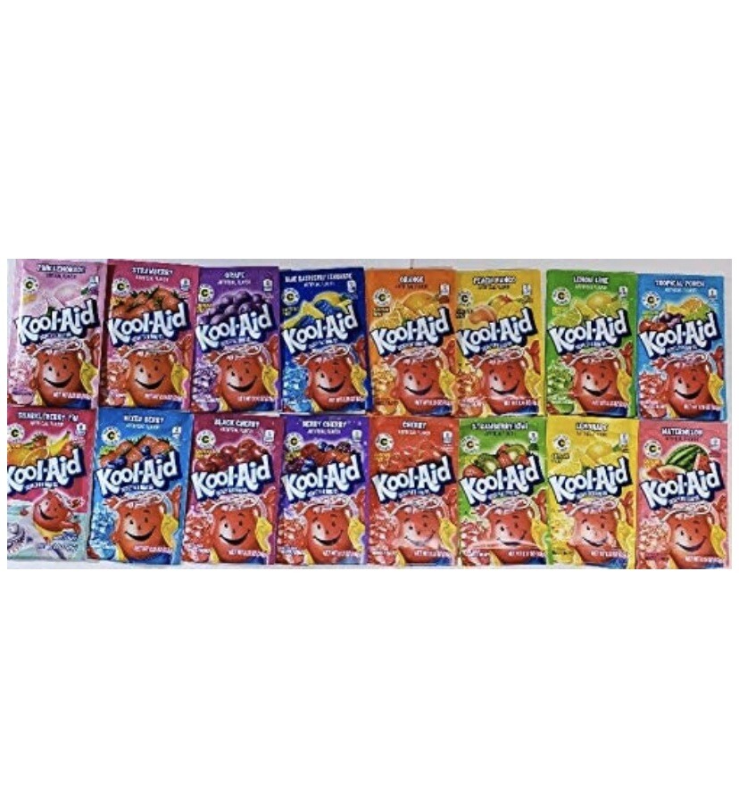 Kool aid Variety Pack / 16 flavors / 48 Koolaid Packets - Drinks Snow Cones