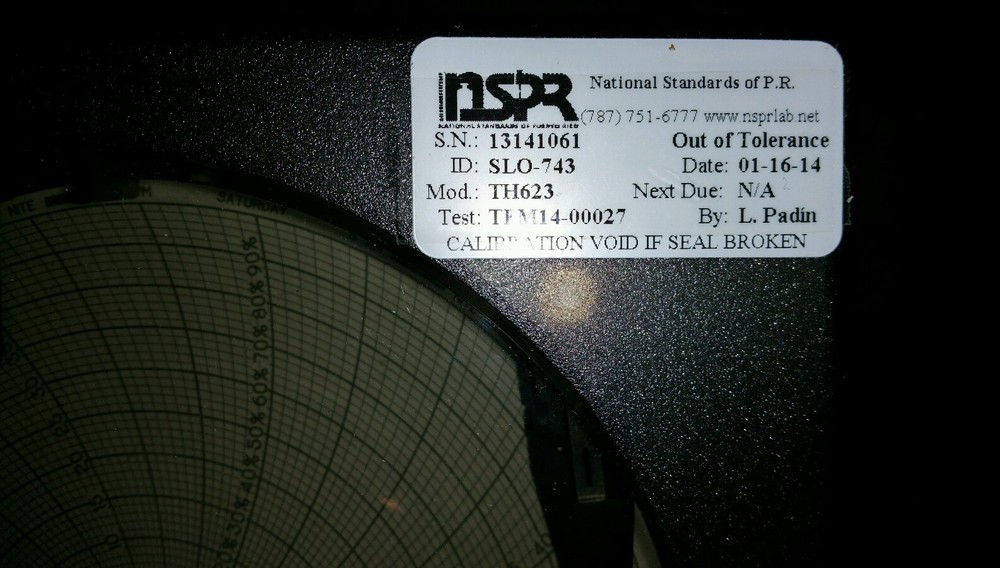 Dickson TH623, 6" Humidity/Temperature Recorder