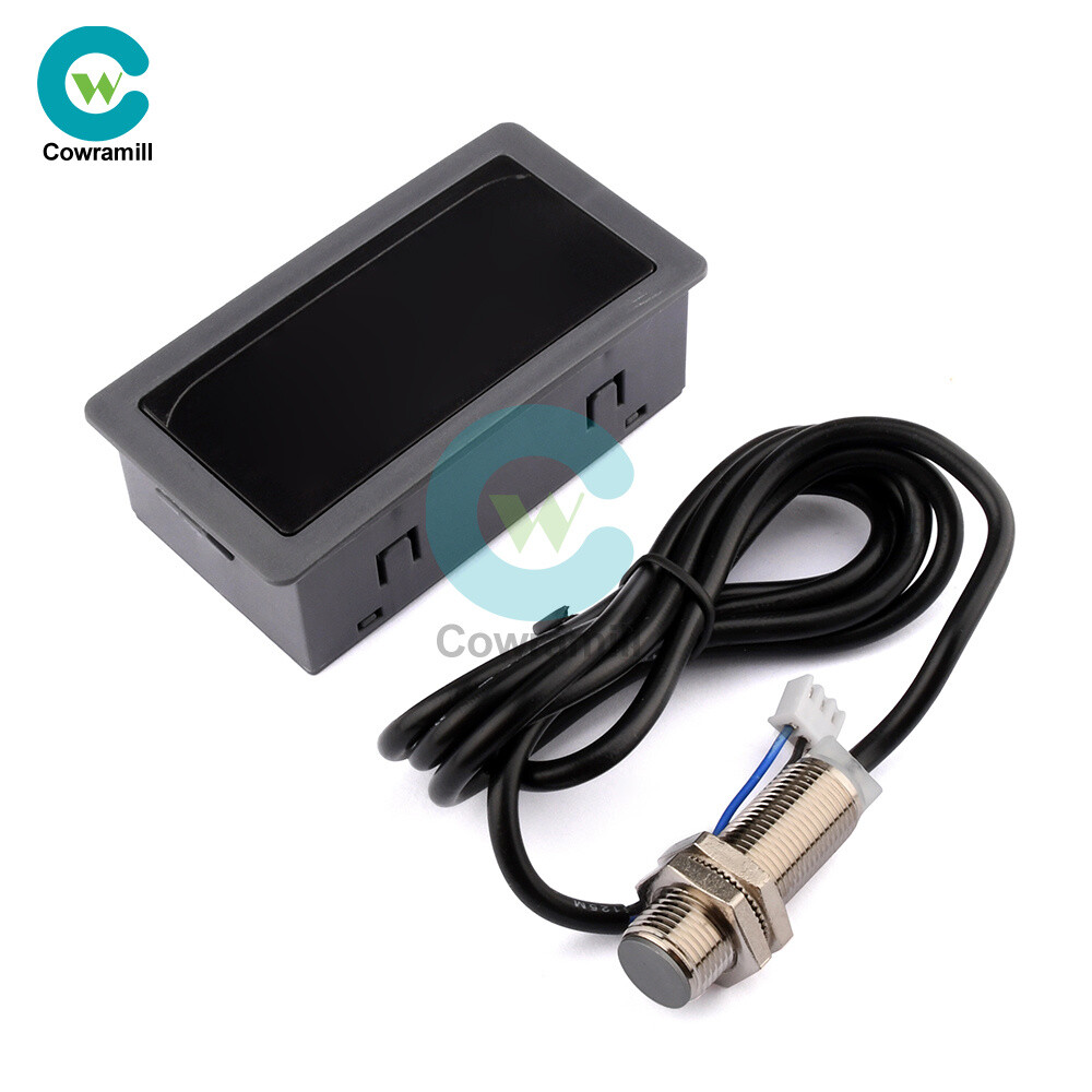 4 Digital LED Tachometer RPM Speed Meter + Hall Proximity Switch Sensor NPN