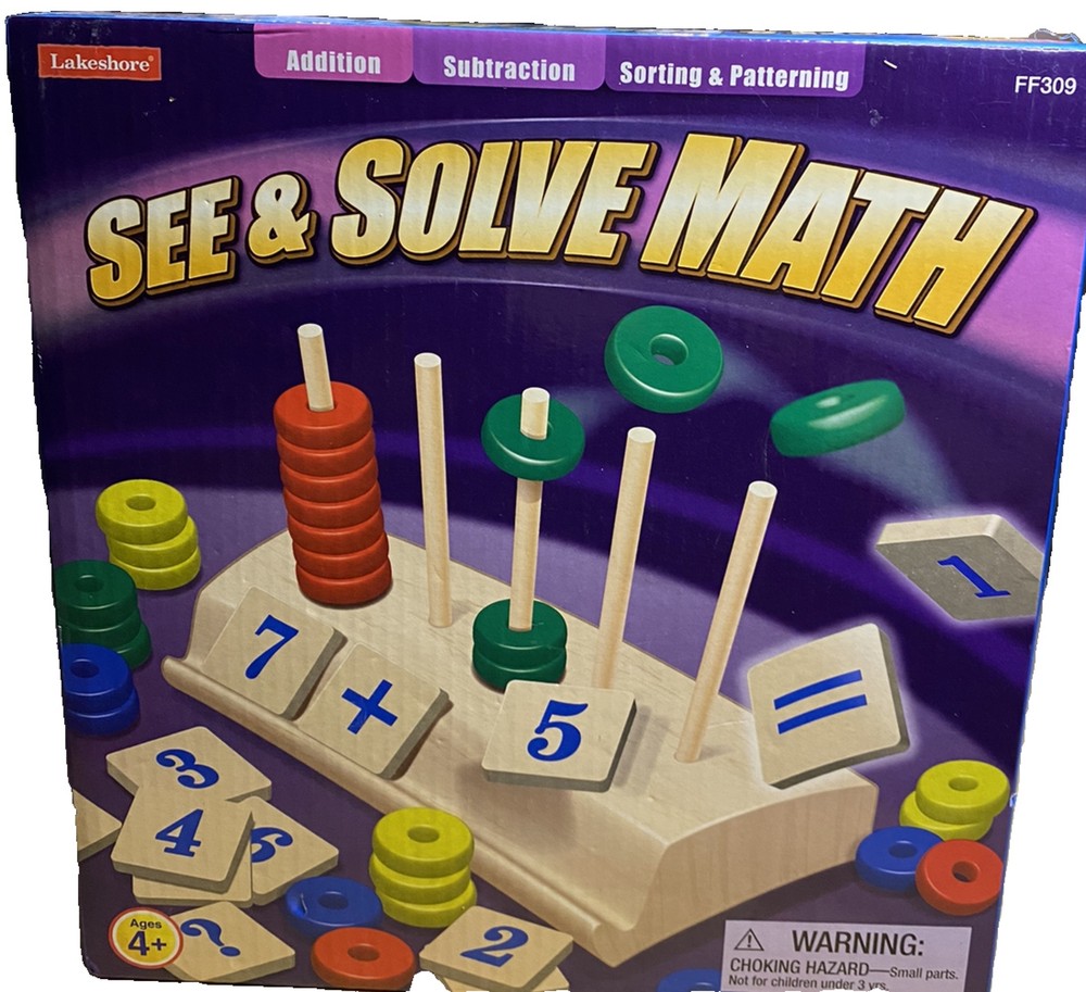 Math Learning Game See and Solve Math By Lakeshore Wooden Educational