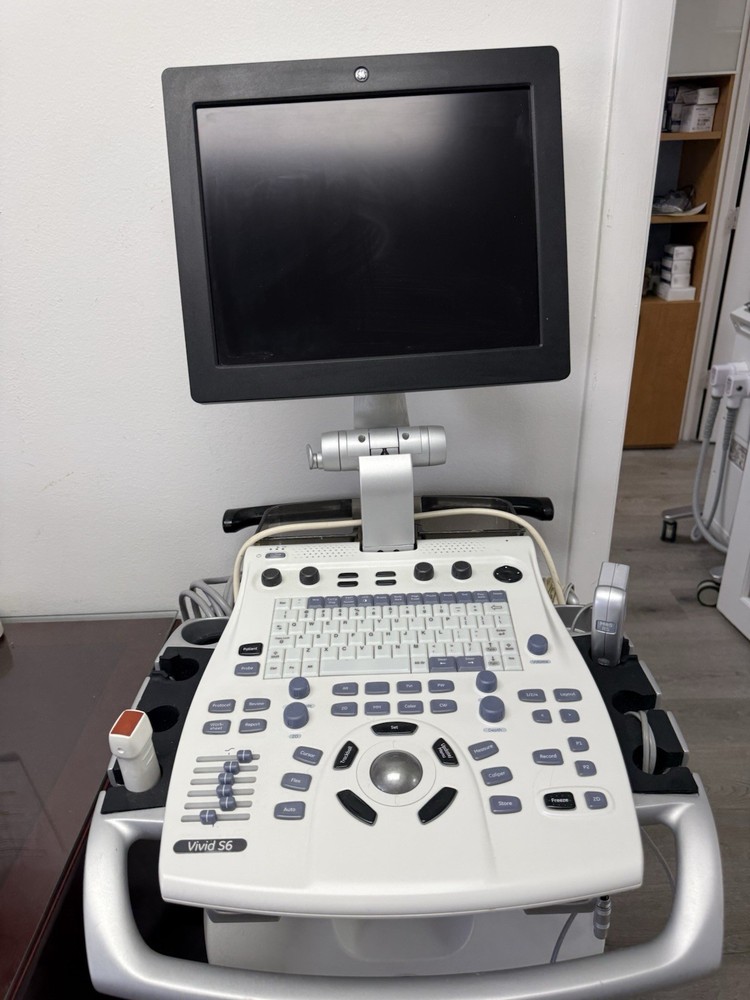 GE Vivid S6 Ultrasound System Refurbished with Phased Array Transducer.