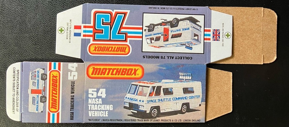 Matchbox Superfast #54 Mobile Home ‘77-‘82 Type L Repro Box
