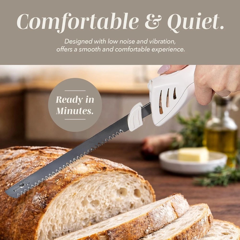 High-Performance Electric Knife - Quiet Ergonomic Blade Set for Precise Cutting