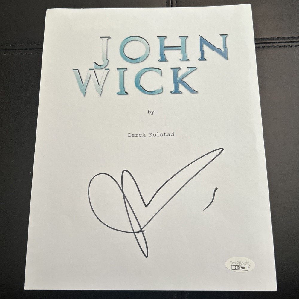 John Leguizamo John Wick Signed Script Cover Screenplay JSA Certified