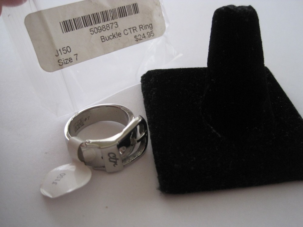 Brand New Buckle CTR Ring Size 7 in Package LDS