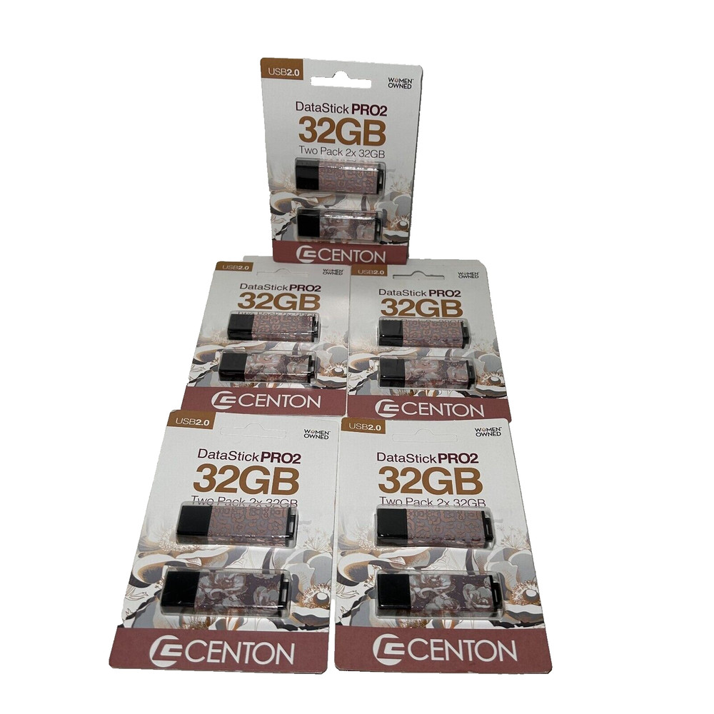 100 Pack 32GB Centon USB Datastick Pro2 Multi Color Design