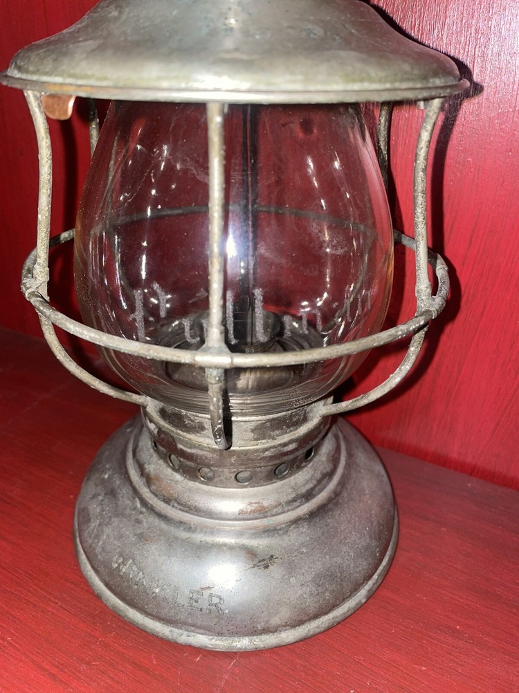 Antique Pullman Presentation RR Lantern Lamp