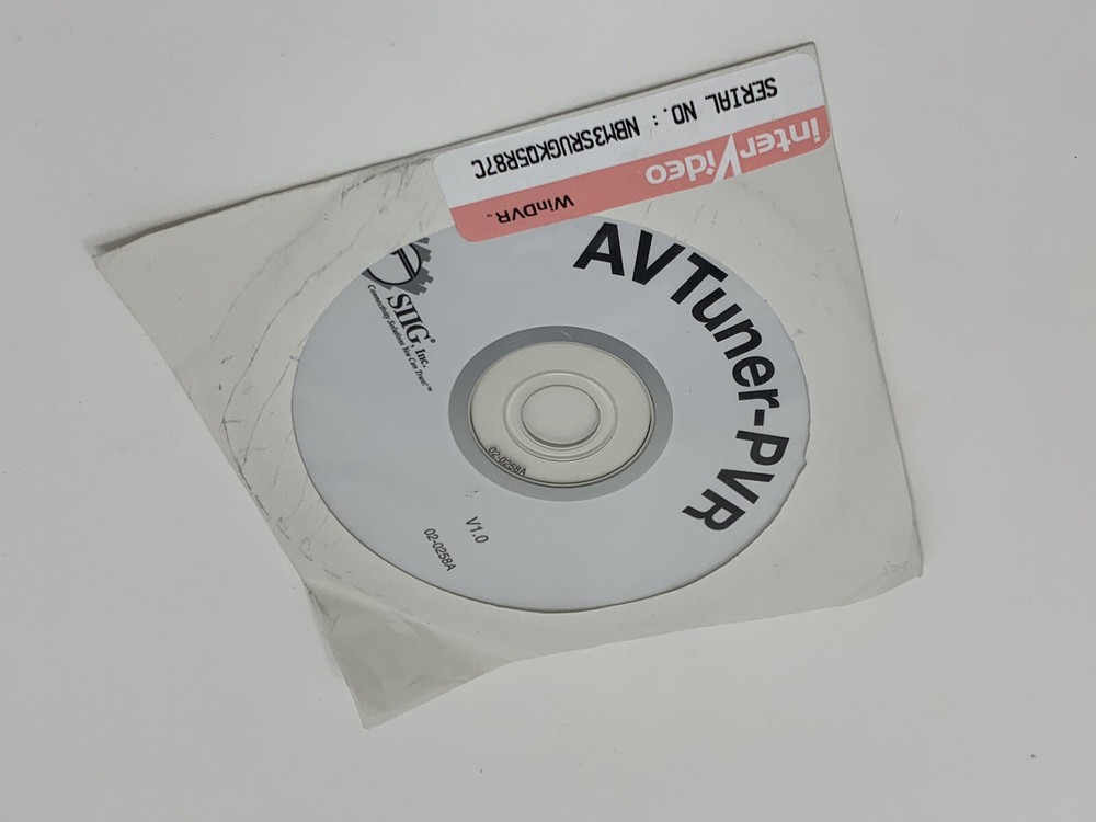 SIIG AVTuner-PVR Software CD Disc