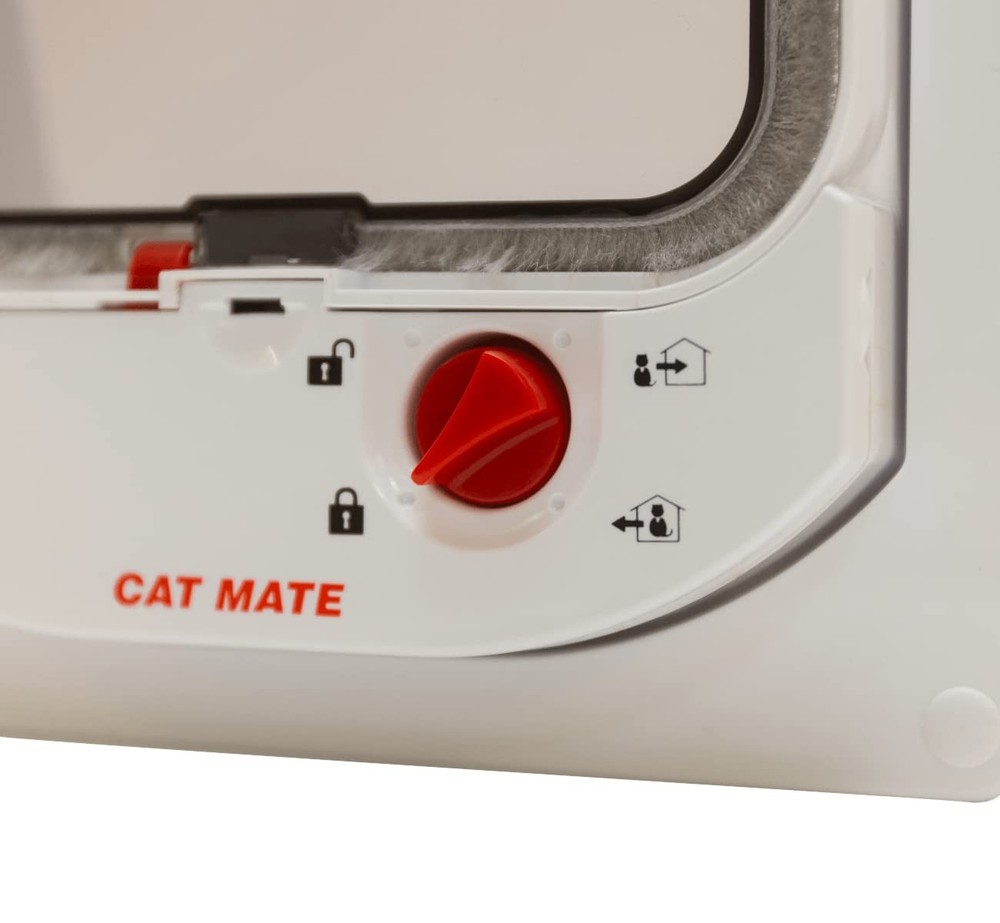 Cat Mate 4-Way-Locking Electromagnetic Cat Flap 254 - Exclusive Entry Collar ...