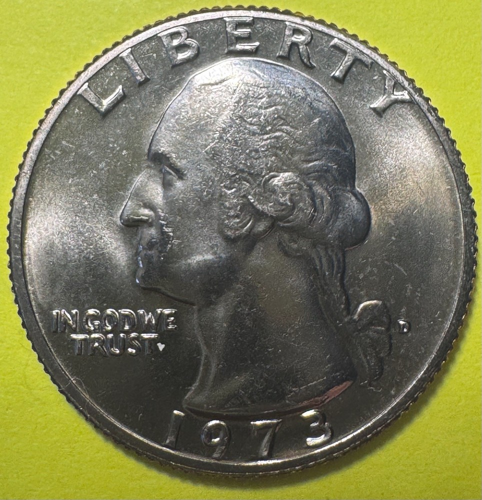 1973 d washington quarter Uncirculated