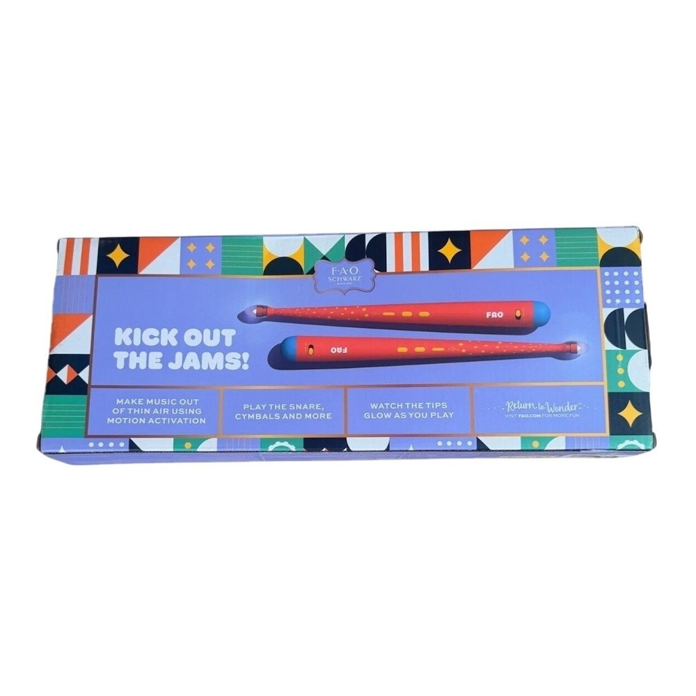 Fao Schwarz Digital Drumsticks Motion-Activated Wireless Sound Effects & Lights