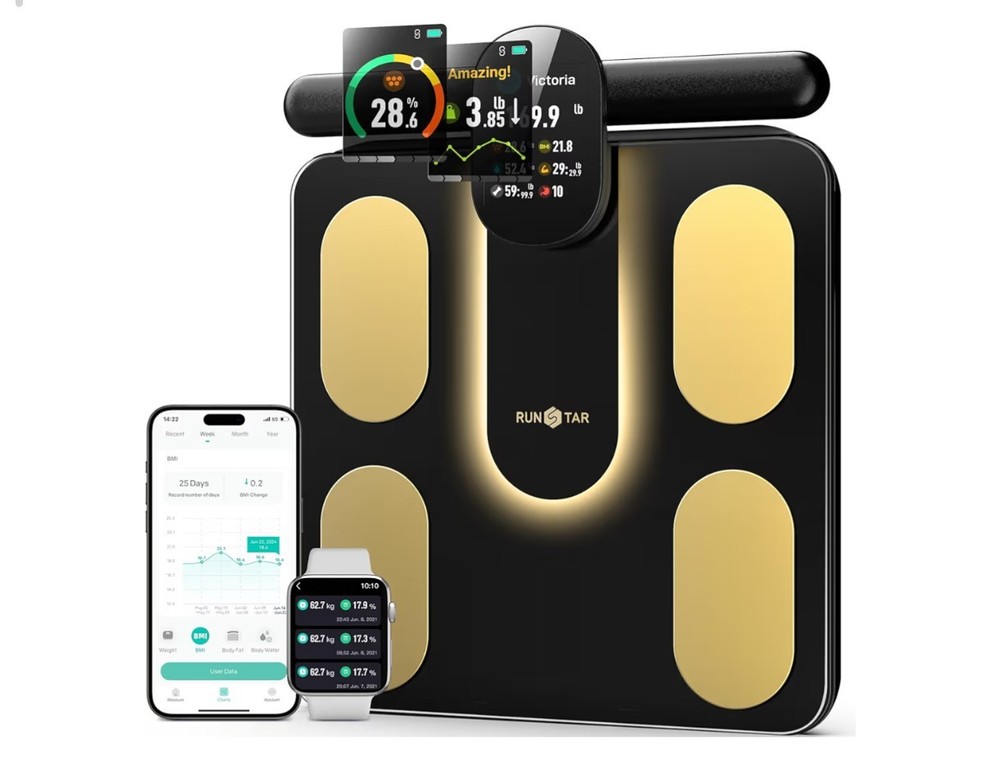 Runstar Smart Scale FSA or HSA Eligible, 8 Electrodes Digital Bathroom Scale