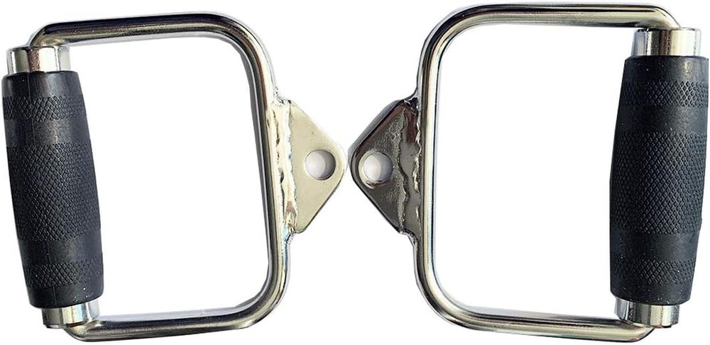 LAT Pull down Bar, Strength Training Deluxe Single Double D Handle Tricep Rope,