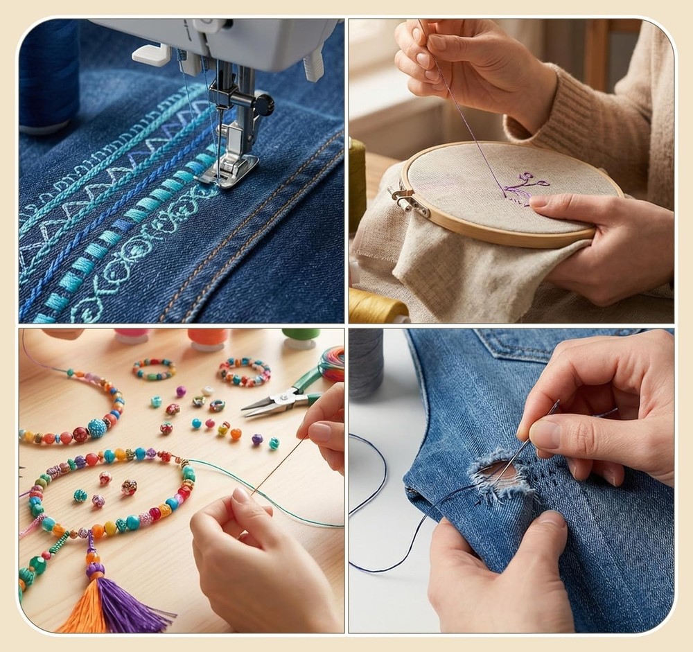 Durable 36pcs Bobbins Set with Accessories - Versatile Sewing Thread Collection