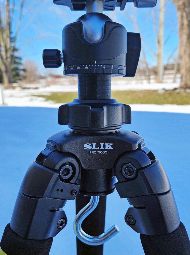 SLIK PRO 700 DX Tripod Ball Head Adapter and 1" riser - 3/8" Thread