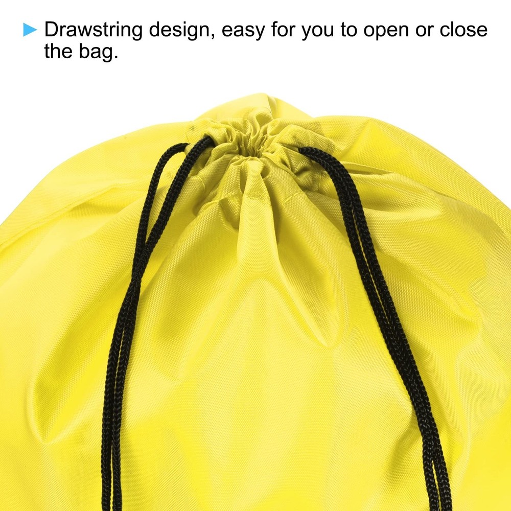 PATIKIL 42x34cm Nylon Drawstring Bag, 5 Pack Storage Bulk Cinch Backpack Sack...