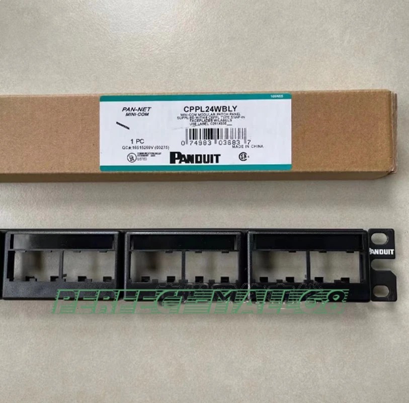 NEW Panduit Mini-Com Modular Patch Panel CPPL24WBLY 24-port Cat6 1U TX6 Series
