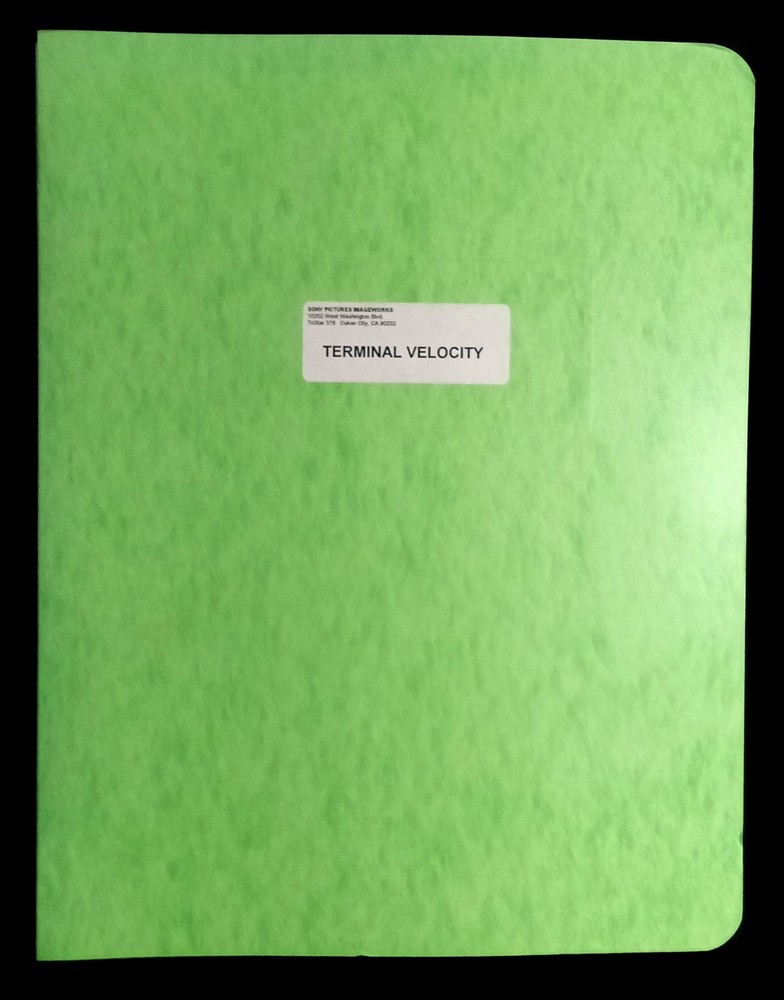 Terminal Velocity 1993 Draft 7 Script Sony Imageworks Provenance