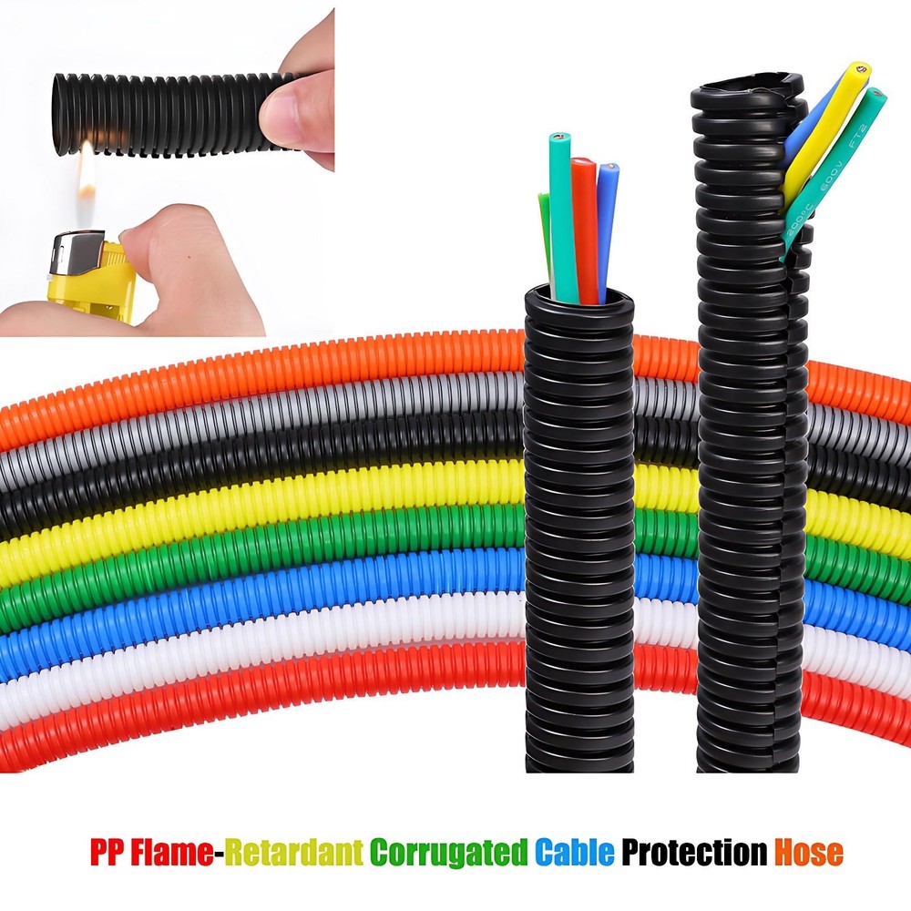 Corrugated Split Cable Protection Conduit Automotive Cable Protection Conduit