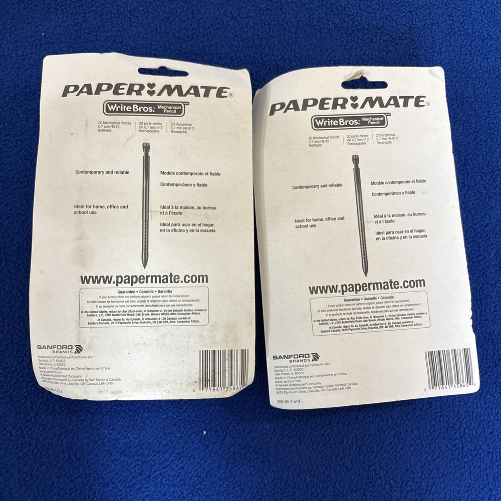Paper Mate Write Bros. #2 Mechanical Pencils, 0.7mm Assorted 20 Pack 2007 2 Pkgs