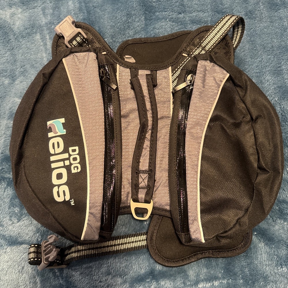 Dog Helios Small Black. Adjustable Harness Backpack
