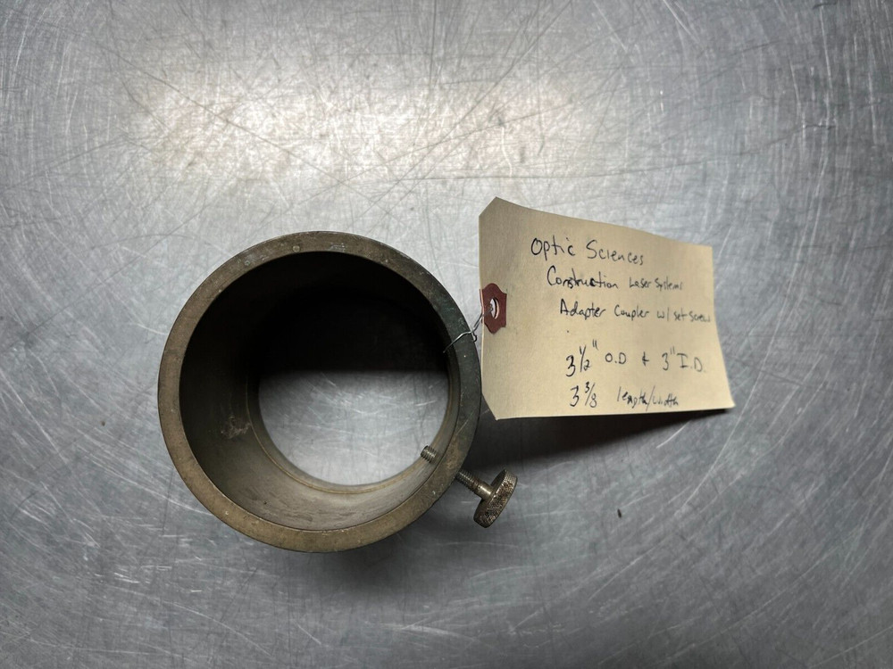 Construction Laser Systems Optic Sciences Adapter Coupler w/ Set Screw 3" ID