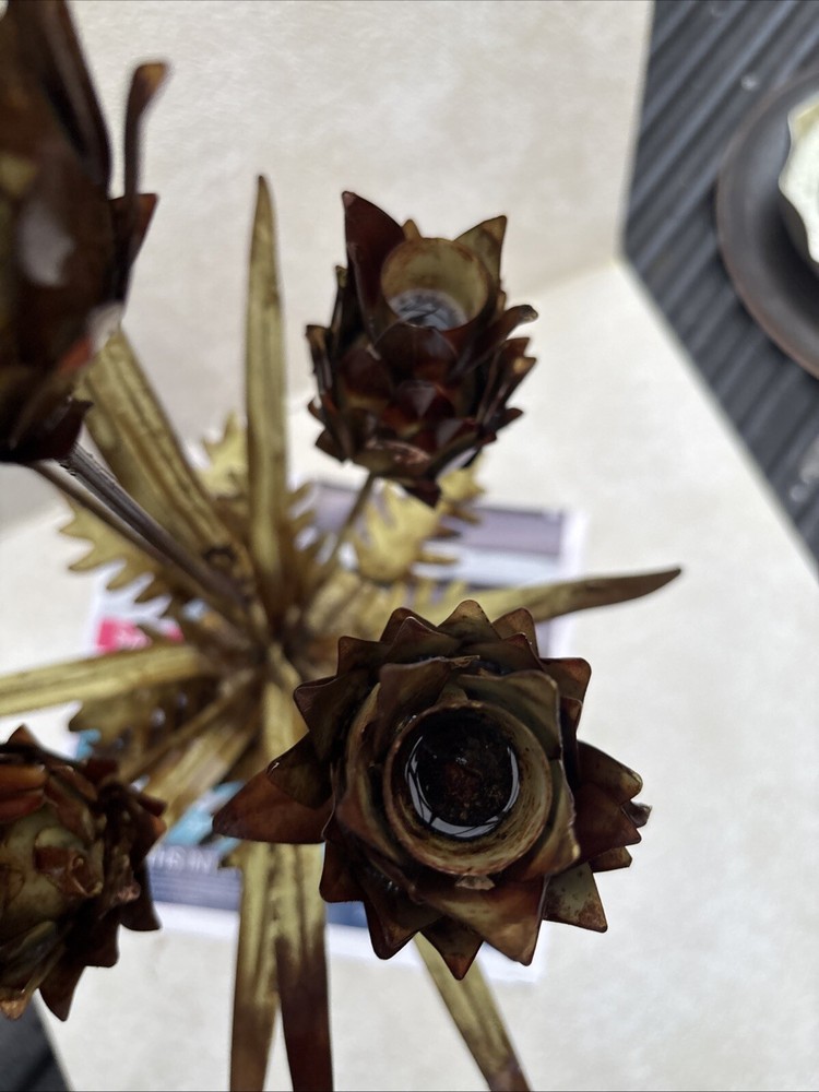 Mid-Century Max Howard Toleware Candelabra