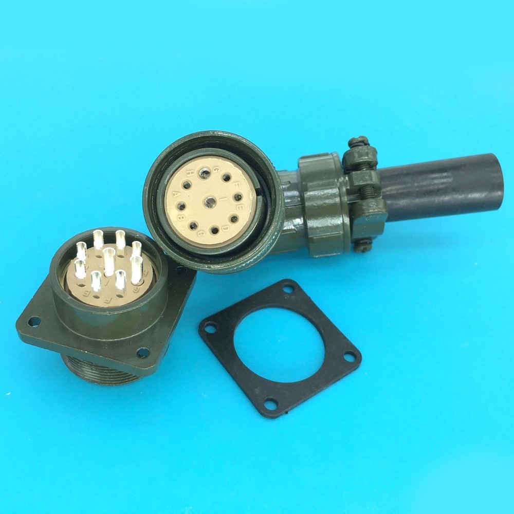 9-Pin Right Angle Encoder servo motor Aviation plug connector MS3102 3106A20-16S