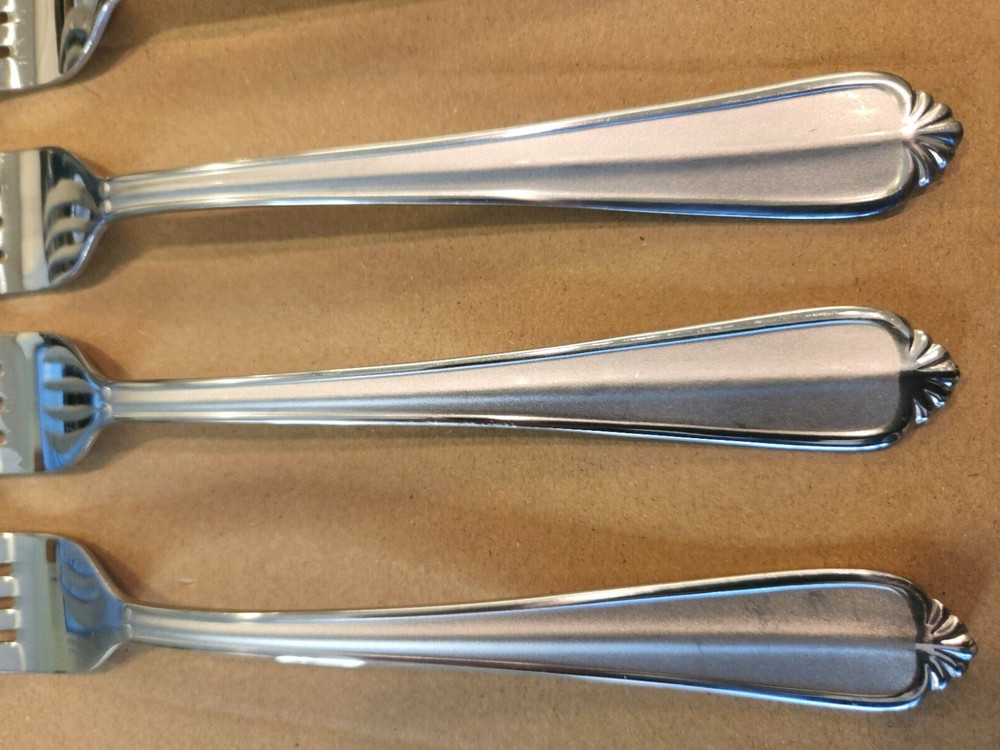 (4) Four Stainless Hampton CHARLOTTE Dinner Forks 8"