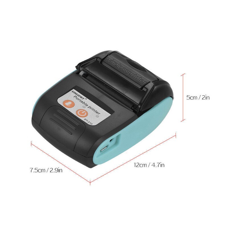 GOOJPRT 58mm Receipt BT Thermal Printer POS+10Roll Paper for Android IOS Windows
