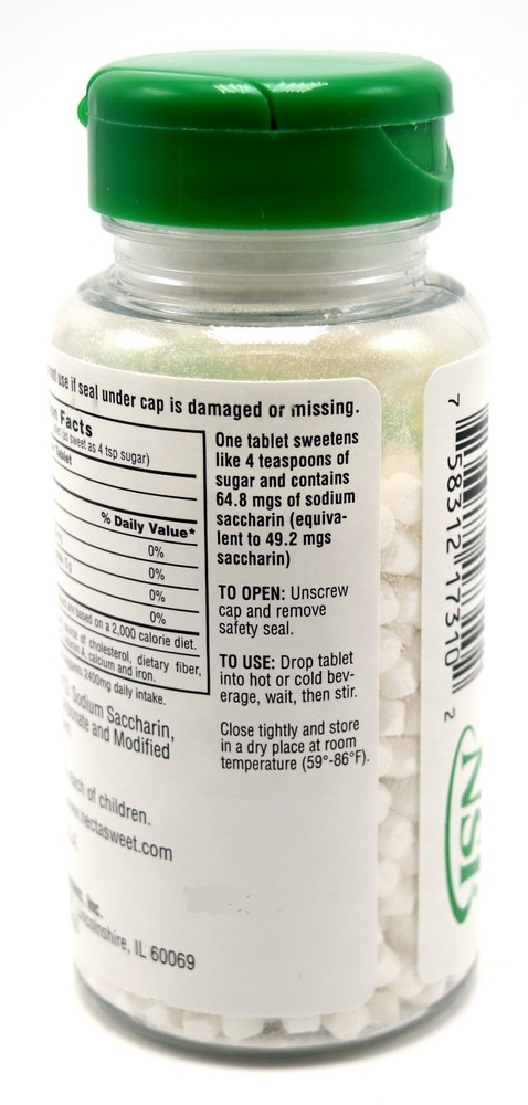 3 1000-Tablet Bottles 1 Grain Necta Sweet Saccharin Tablets NectaSweet