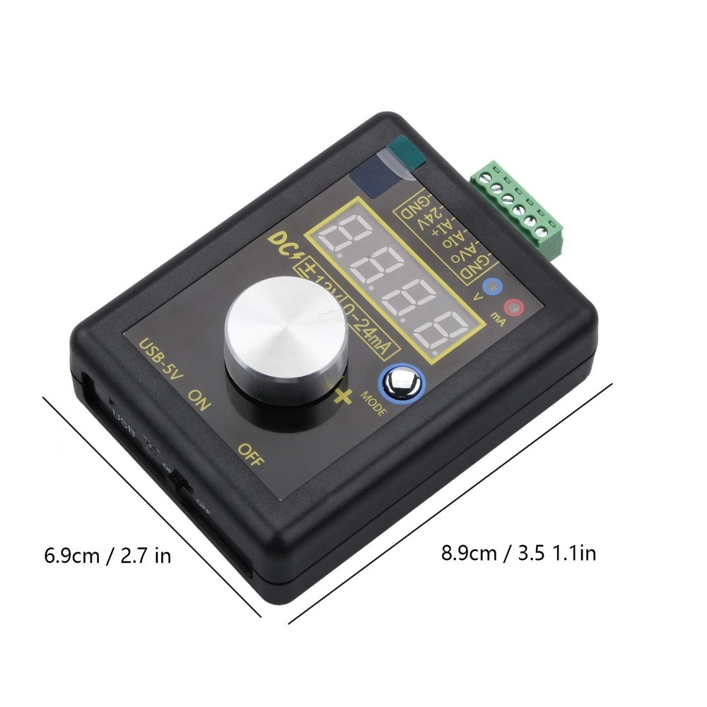 Signal Generator 0-10V 0-24mA Analog Voltage Current Simulator w/ Battery