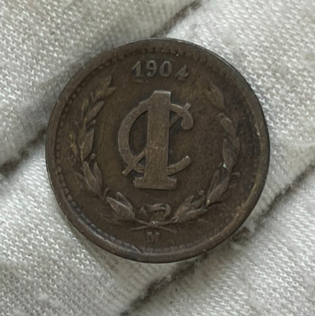 1904 m Mexico One Centavo Coin
