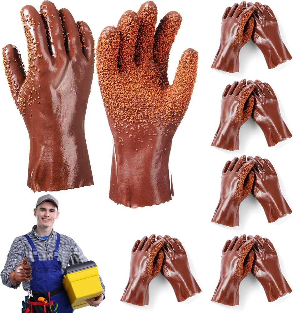 Durable PVC Drain Cleaning Gloves - Non-Slip & Waterproof Protection