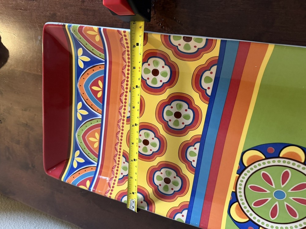 Pier 1 Imports MEXICALI 18" Rectangular Serving platter, Ironstone, EUC