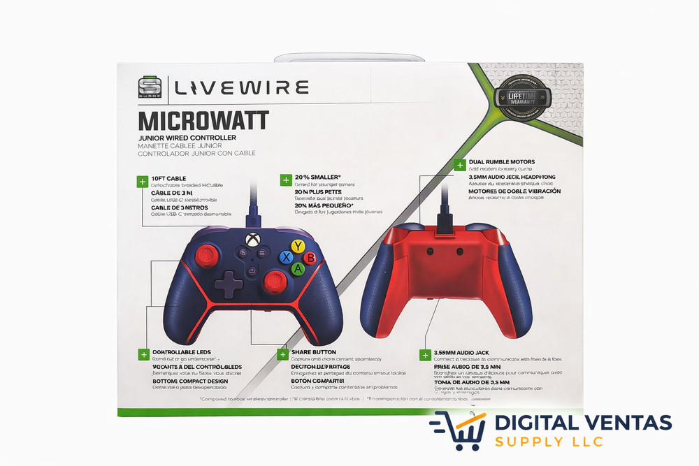 Livewire Microwatt Junior Wired Controller for Xbox Series X|S / Xbox One / PC