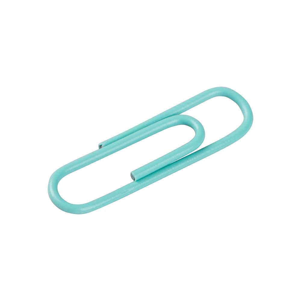 Colored Standard Paper Clips - Small - Teal - 100/pack