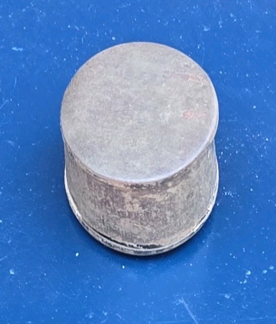 Primative Oval Tin Tobacco Snuff Box