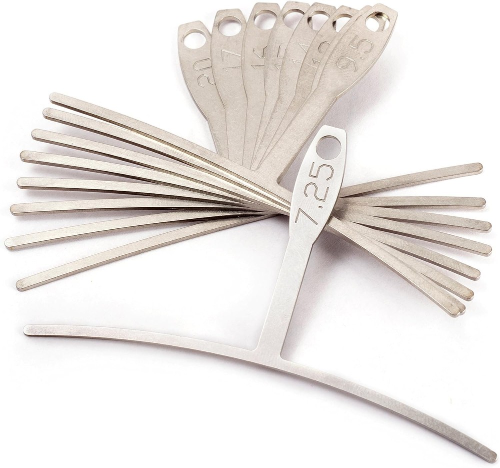 StewMac Understring Radius Gauge Tool, Set of 9, Extra-Wide Width for Bass...