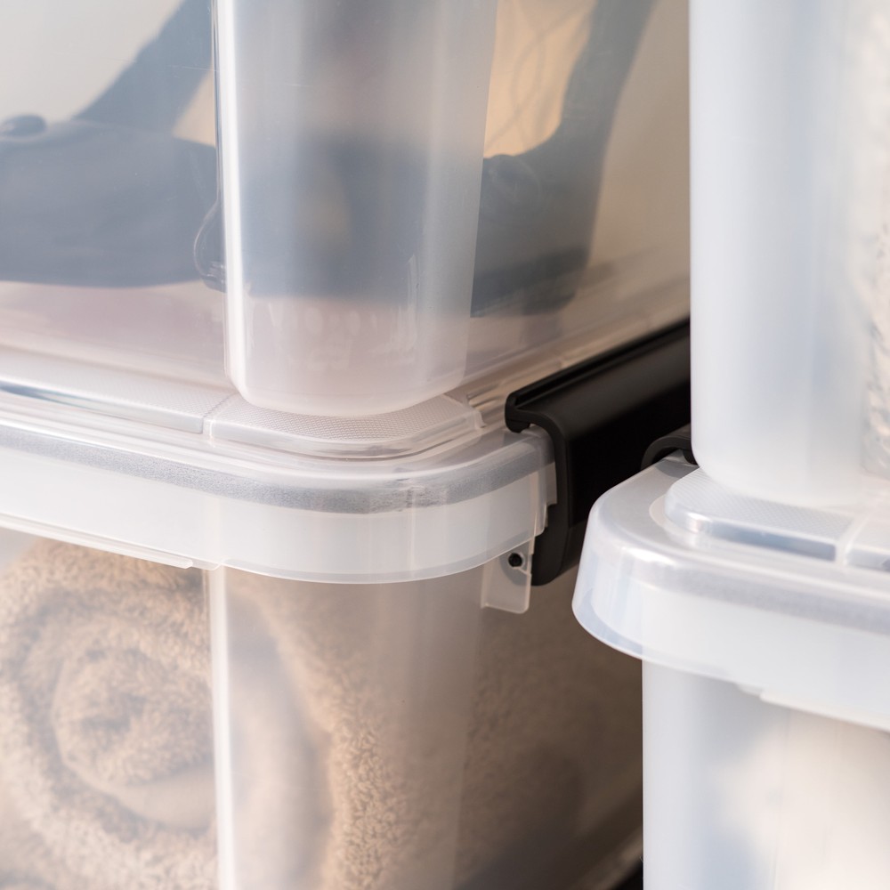 6.5 Quart WeatherPro™ Storage Container Box Bin with Seal Latching Lid,Clear