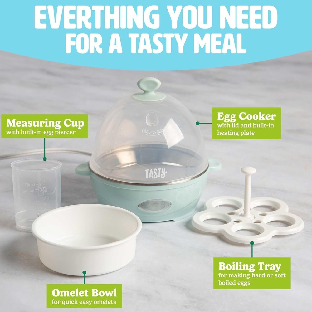 Mini Rapid Egg Cooker, 5-Egg Capacity for Perfect Hard Boiled Eggs or Omelets...