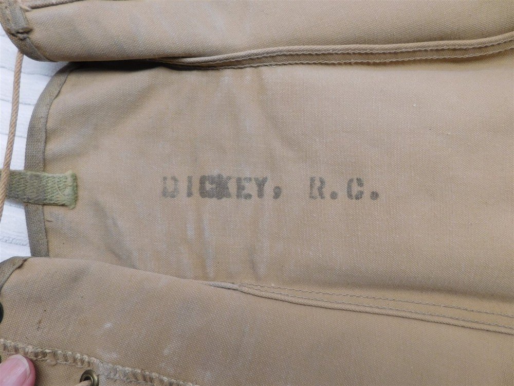 Vintage Original US Army WW2 Canvas Leggings Soldier Worn by Dickey, R.C.