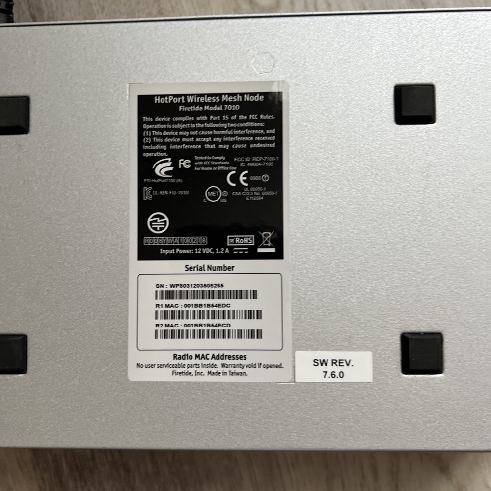 Firetide 7010 HotPort Indoor Wirless Mesh Node