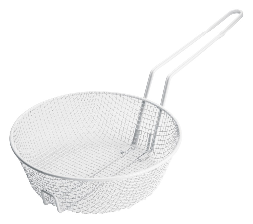 10" Breading Basket, Medium Mesh, White Plastic Coating (12 Each)