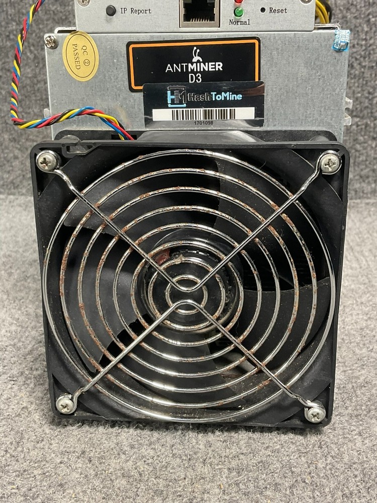 Bitmain Antminer D3 Submodel 17. 0G Cryptocurrency Miner - Silver