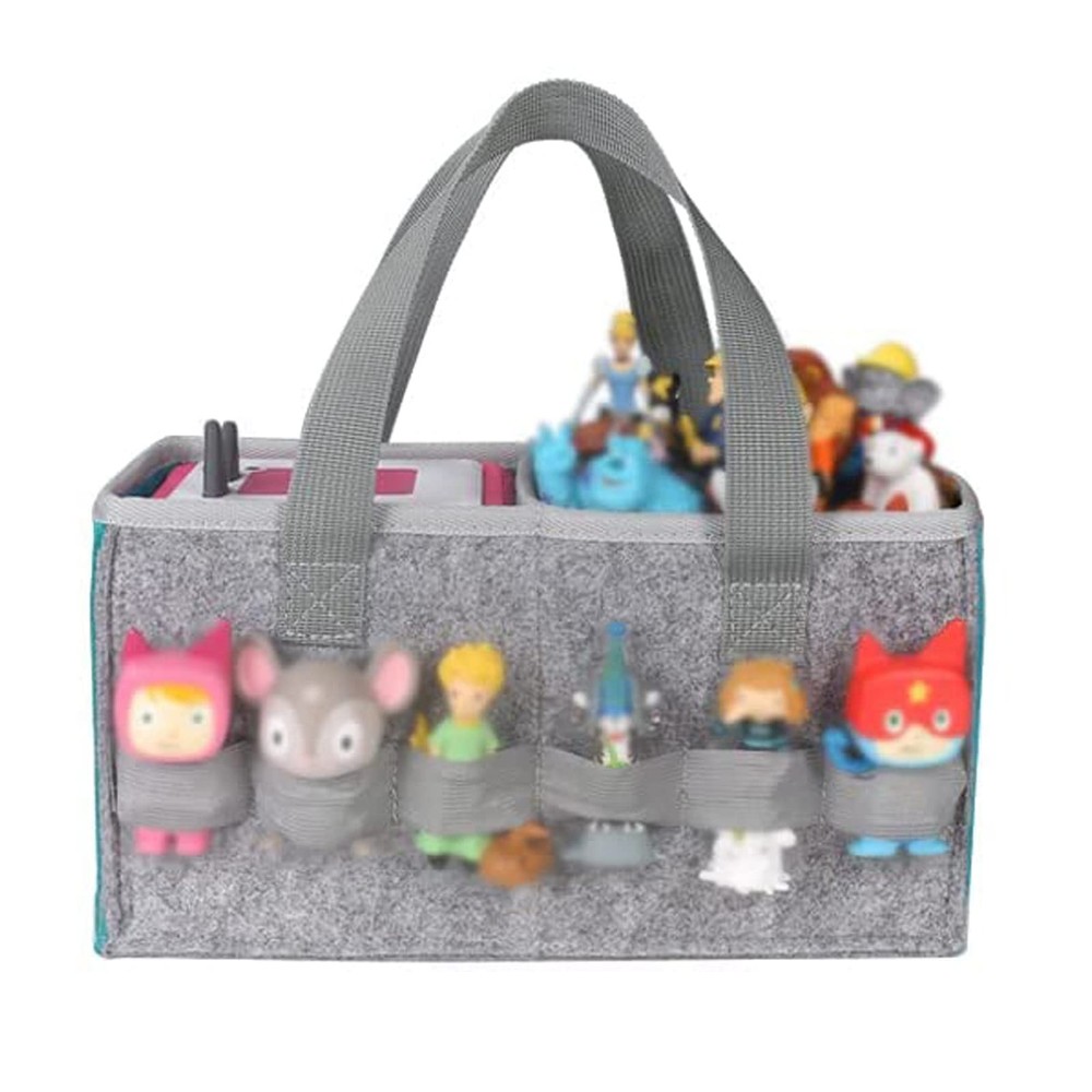 Hounyoln Carry Bag for Toniebox Audio Player Starter Set,Felt Organizer Blue