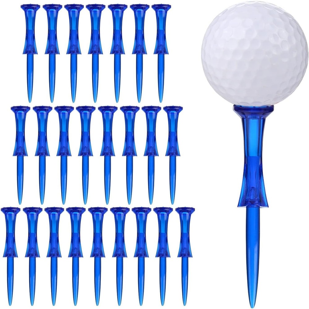 Golf Tees 3-1/4’’ 50 Count Plastic Reduced Friction & Side Blue